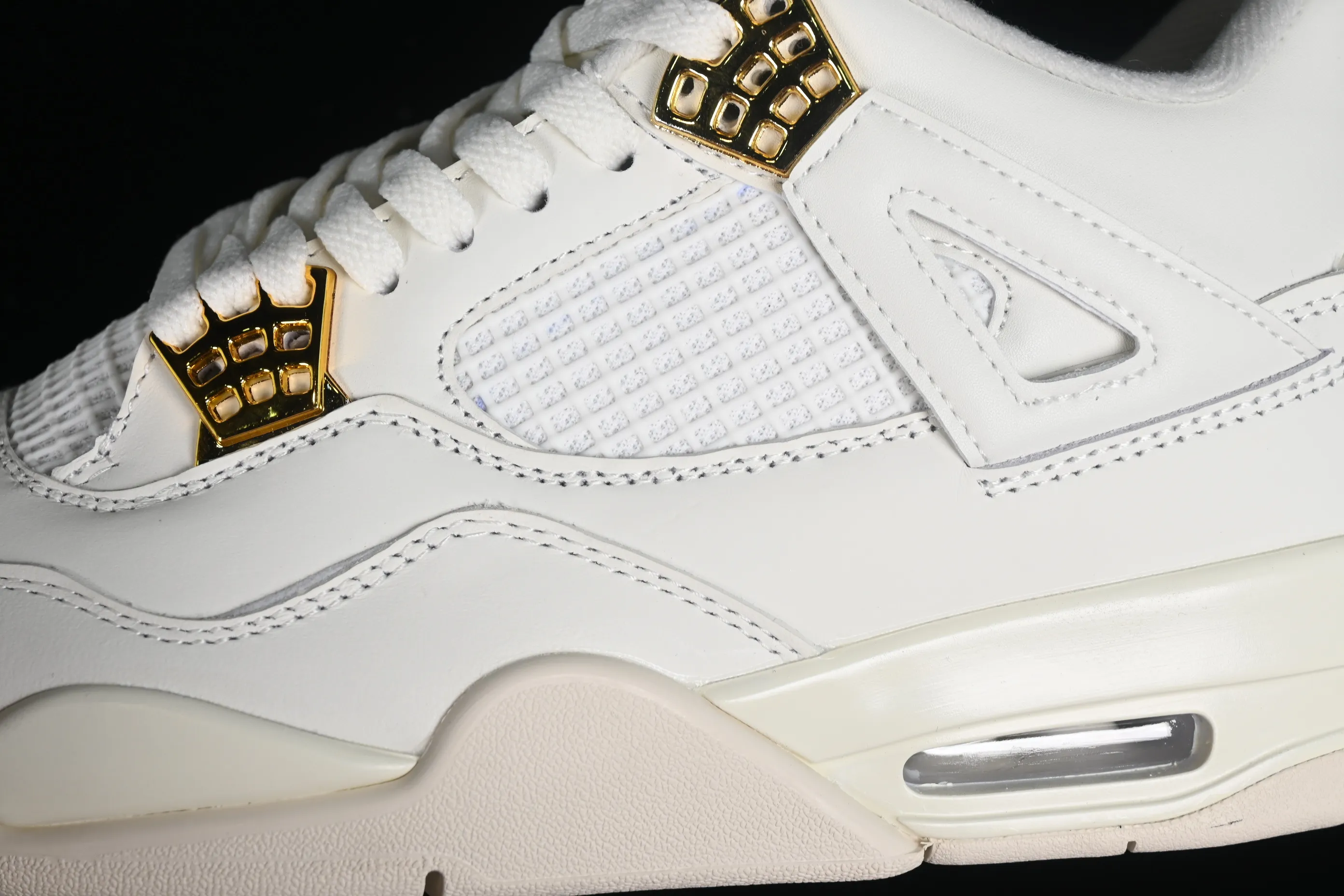 All categories Air Jordan Jordan series basketball shoes Air Jordan 4 Air Jordan 4 Retro "Metallic Gold" AJ4 Joe 4 meters white gold AQ9129-170